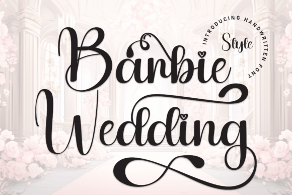 Barbie Wedding Font for Editorial Design