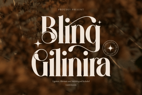 Bling Gilinira Font for Elegant Crafts