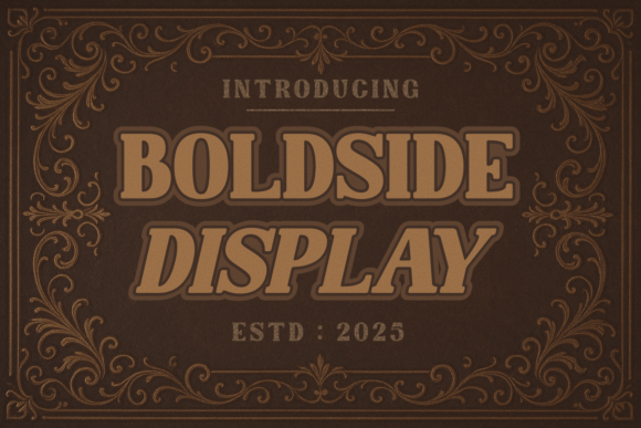 Boldside Display: A Vintage Serif Font for Makers