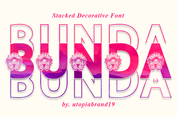 Bunda: A Stacked Display Font for Digital Branding