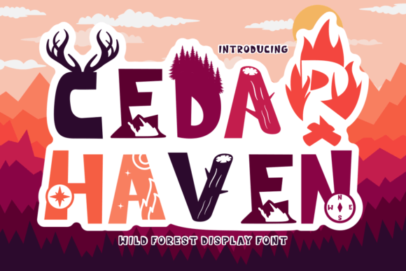 Cedar Heaven: A Wild Forest Display Font for Branding