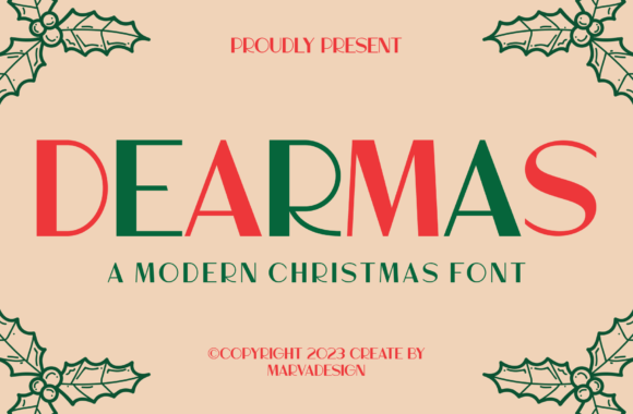 Dearmas: A Modern Christmas Font for Branding