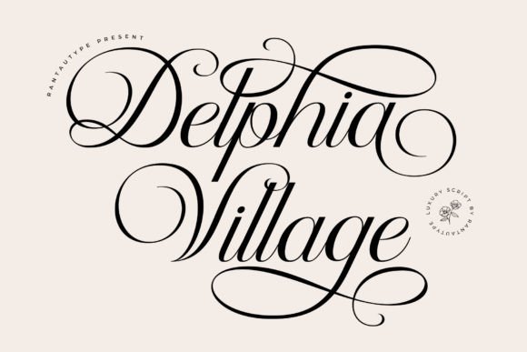 Delphia Village Script Font for Web Design