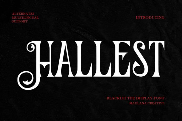 Hallest Blackletter Font for Crafters