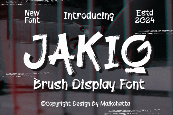 Jakio: A Bold Brush Display Typeface for Modern Branding