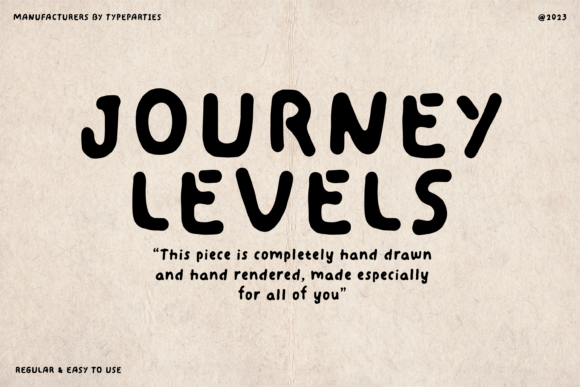 Journey Levels Font for Handmade Crafts