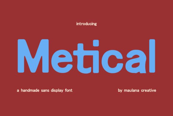 Metical Font Review for Makers and Shop Owners