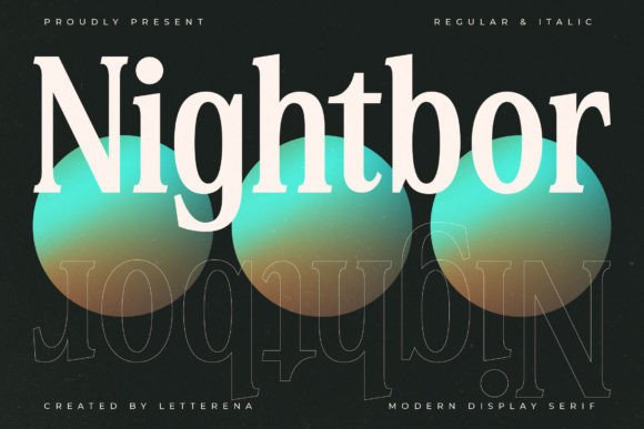 Nightbor Serif Font for Elegant Product Branding