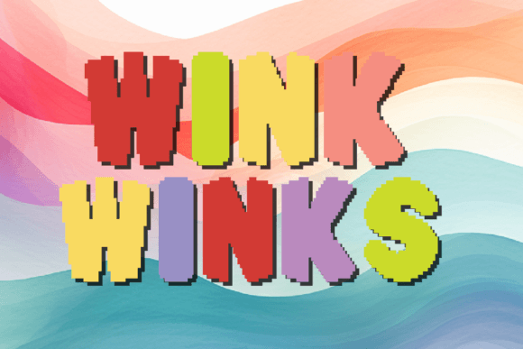 Pixel Wink Winks: A Playful Display Font for Editors