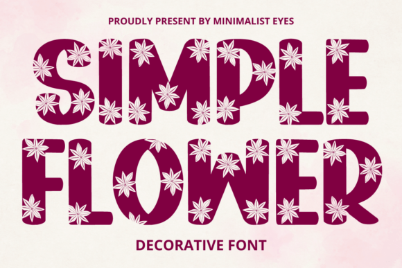 Simple Flower Font for Crafters and Makers